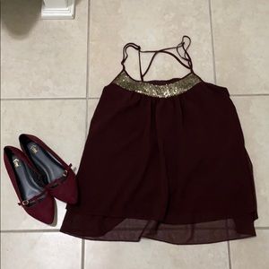 Modismo Top (LG) & Fioni Flats (7.5 US)